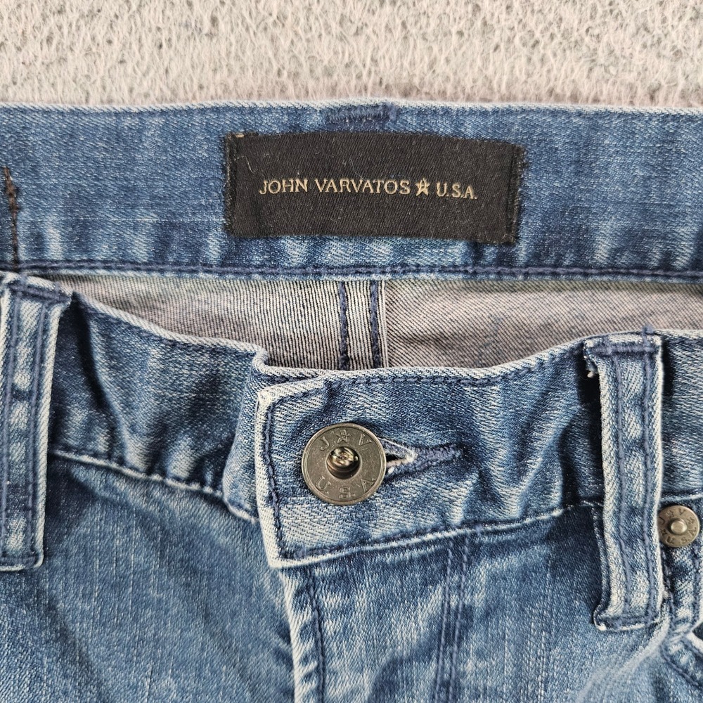 John Varvatos USA Bowery Slim Straight Jeans Blue Medium Wash 28 J306DW1B NEW - Picture 3 of 13